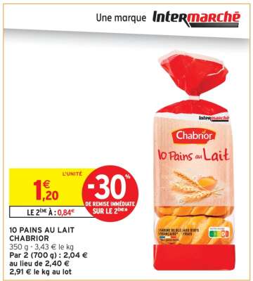 10 PAINS AU LAIT CHABRIOR