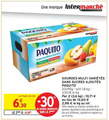 GOURDES MULTI VARIÉTÉS SANS SUCRES AJOUTÉS PAQUITO