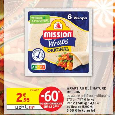 WRAPS AU BLÉ NATURE MISSION