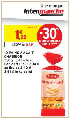 10 PAINS AU LAIT CHABRIOR