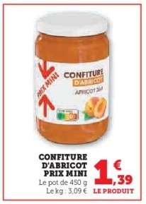 Confiture d'Abricot Prix Mini
