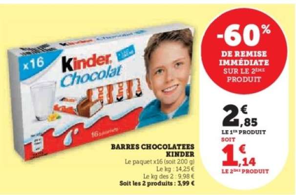 Barres Chocolatées Kinder