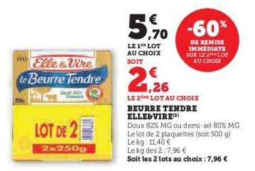 Beurre Tendre Elle & Vire