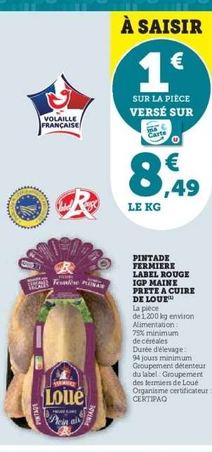 Pintade Fermière Label Rouge