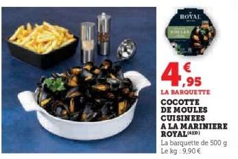 Cocotte de Moules Cuisinées à la Marinière Royal
