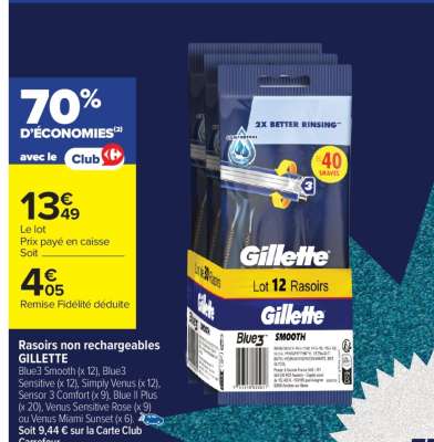 Gillette Lot 12 Rasoirs