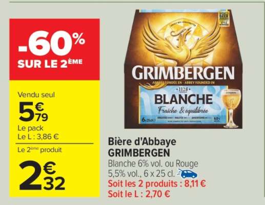 Bière d'Abbaye GRIMBERGEN