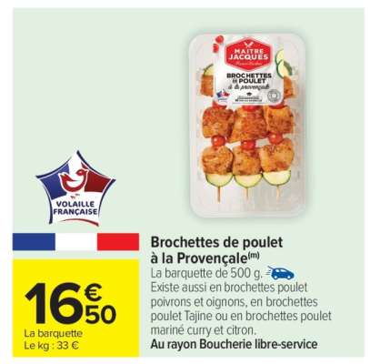 Brochettes de poulet à la Provençale