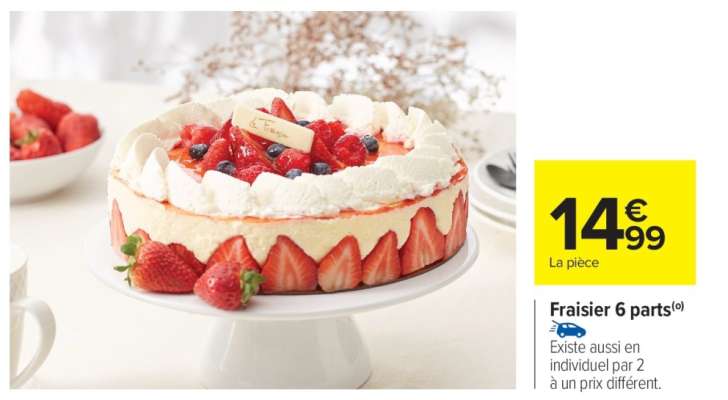 Fraisier 6 parts