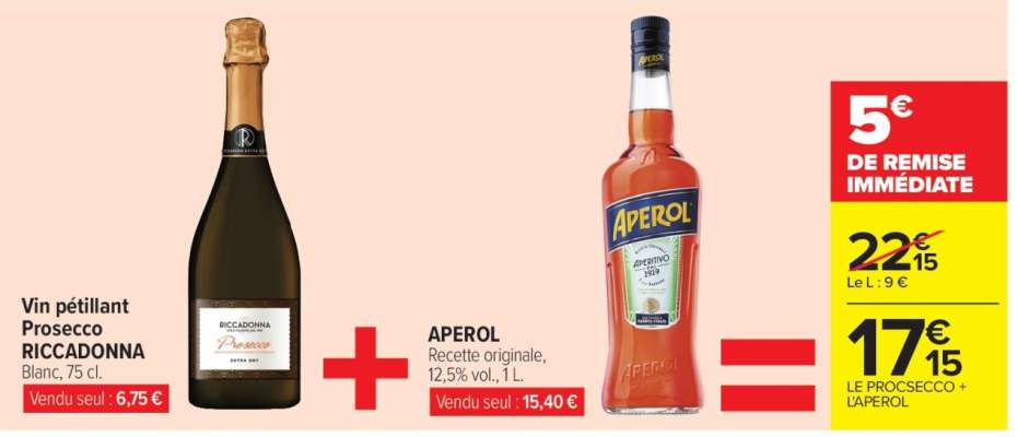 VIN PÉTILLANT PROSECCO RICCADONNA + APEROL