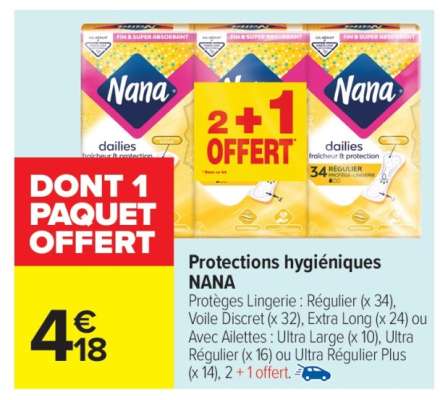 Protections hygiéniques NANA