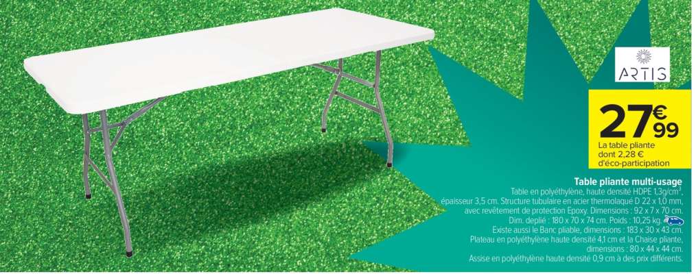 Table Pliante multi-usage