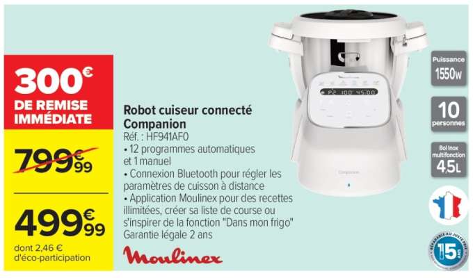 Robot cuiseur connecté Companion
