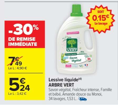 Lessive liquide ARBRE VERT