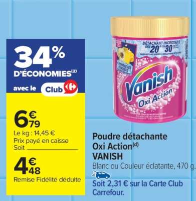 Poudre Détachante Oxi Action Vanish