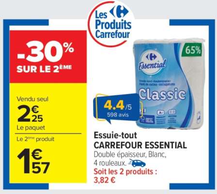 Essuie-tout CARREFOUR ESSENTIAL