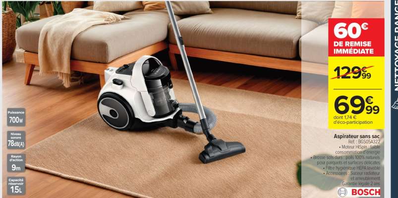 Aspirateur sans sac