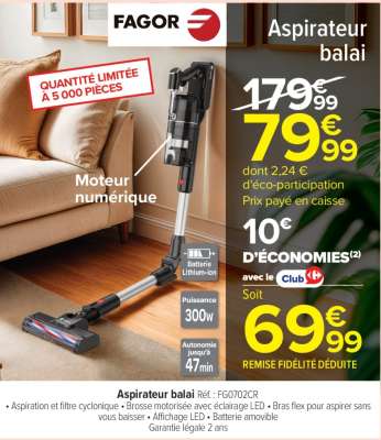 Aspirateur Balai