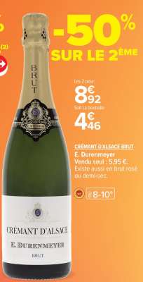 CRÉMANT D'ALSACE BRUT E. Durenmeyer