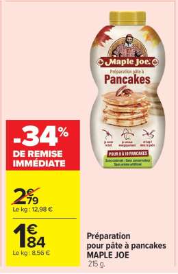 Préparation pour pâte à pancakes MAPLE JOE