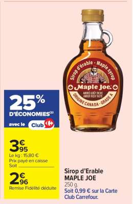 Sirop D'erable Maple Joe
