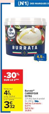 Burrata CARREFOUR EXTRA