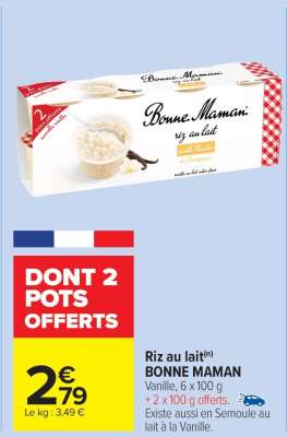 Riz Au Lait Bonne Maman