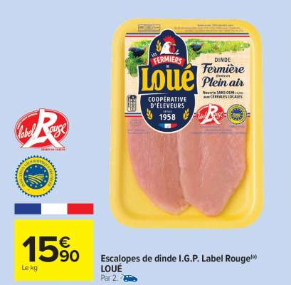Escalopes de dinde I.G.P. Label Rouge