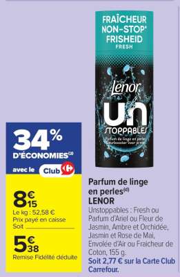 Parfum de linge en perles LENOR