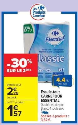 Essuie-tout CARREFOUR ESSENTIAL