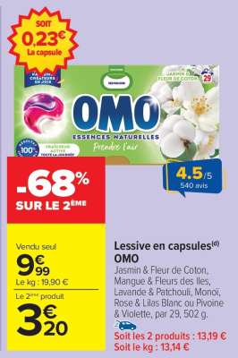Lessive en capsules OMO