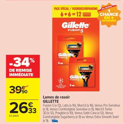 LAMES DE RASOIR “GILLETTE”