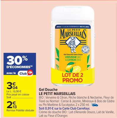 Gel Douche Le Petit Marseillais