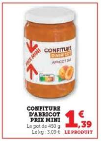Confiture d'Abricot Prix Mini