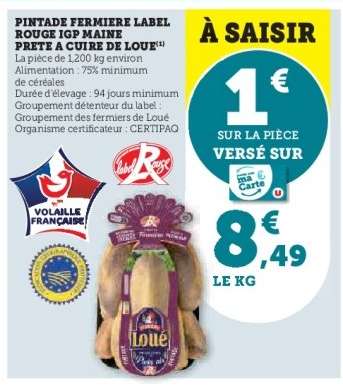 Pintade Fermière Label Rouge IGP Maine