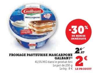 Fromage Pasteurisé Mascarpone Galbani