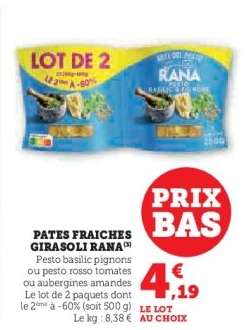Pâtes Fraîches Girasoli Rana