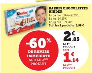 Barres Chocolatées Kinder