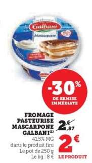 Fromage Pasteurisé Mascarpone Galbani