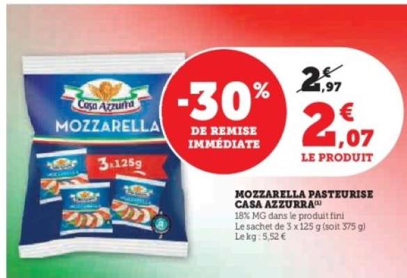 Mozzarella Pasteurise Casa Azzurra