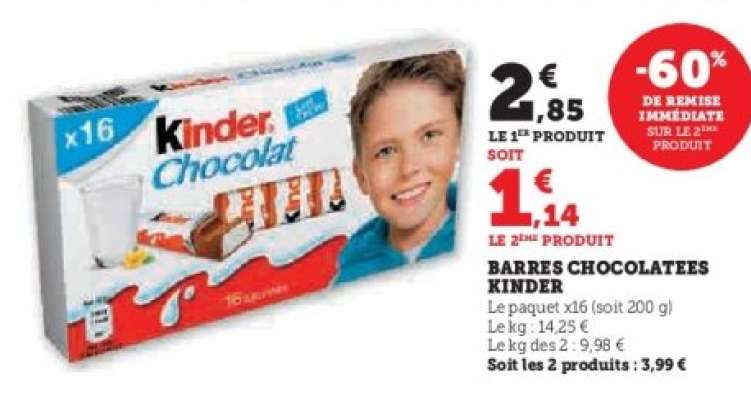 Barres Chocolatées Kinder