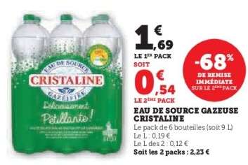 Eau de Source Gazeuse Cristaline