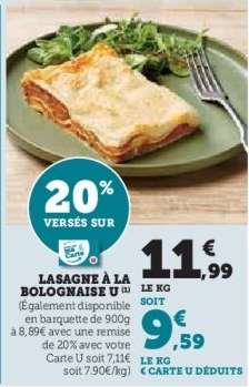 Lasagne à la Bolognaise U
