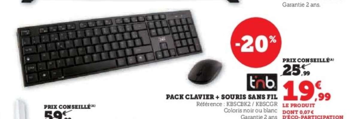 PACK CLAVIER + SOURIS SANS FIL
