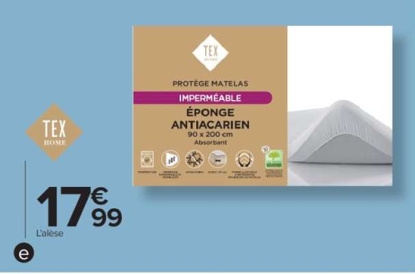 TEX HOME Protège Matelas