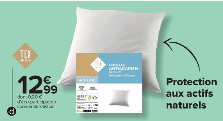 Oreiller "Antiacarien"