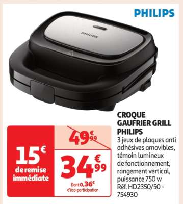 CROQUE GAUFRIER GRILL PHILIPS