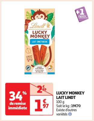LUCKY MONKEY LAIT LINDT