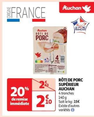 Rôti De Porc Supérieur Auchan