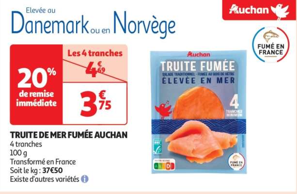 Truite De Mer Fumée Auchan